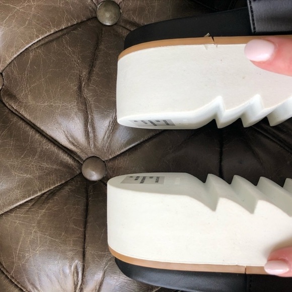 New Steven New York Womens Cady Studded Platform Sandals Black Size 9.5 straps - Picture 6 of 10